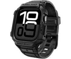 Spigen „Rugged Armor Pro 2“, matinis juodas – „Apple Watch 11“ 46 mm