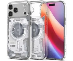 Dėklas „Spigen Ultra Hybrid MagSafe“, „Zero One“ baltos – „iPhone 17 Pro Max“