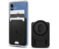 Dėklas „Spigen Urban Fit“ „MagSafe“ piniginė, juoda – „Samsung Galaxy S25“ serijai