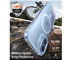 Dėklas Torras Guardian Magnetic, skaidrus – iPhone 17