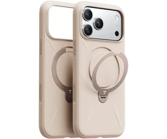 Dėklas Torras Ostand Q3 silikoninis dėklas, dykumos aukso spalva – iPhone 17 Pro