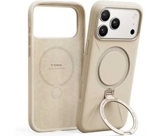 Dėklas Torras Ostand Q3 silikoninis dėklas, dykumos aukso spalva – iPhone 17 Pro