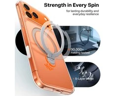 Dėklas Torras Ostand Q3 Spin, skaidrus - iPhone 17 Pro Max
