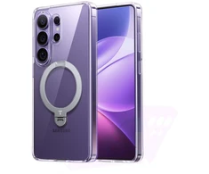 Dėklas „Torras Ostand Q3 Spin“, skaidrus – „Samsung Galaxy S26 Ultra“