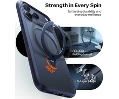 Dėklas Torras Ostand Q3 Spin, vidurnaktinės mėlynos spalvos – iPhone 17 Pro Max