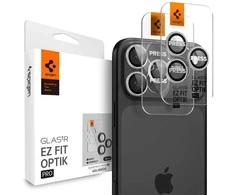 Kamerų apsauga Spigen Glass tR EZ Fit Optik Pro 2 Pack, sidabrinis - iPhone 17/16/15/14 Pro / 17/16/15/14 Pro Max
