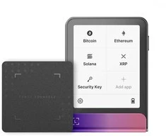 Aparatinė piniginė kriptovaliutoms Ledger Flex Crimson Magenta Crypto Hardware su atstatymo raktu