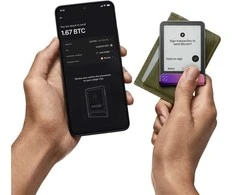 Aparatinė piniginė kriptovaliutoms Ledger Flex Crimson Magenta Crypto Hardware su atstatymo raktu