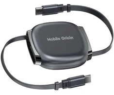 Mobile Origin 100W ištraukiama USB-C į USB-C kabelio dėžutė CB7 kosminė pilka