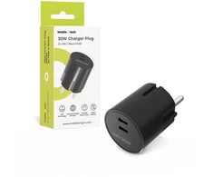 Mobile Origin 30W įkroviklio kištukas PW33 - 2x USB-C, juodas