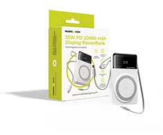 Mobile Origin 35W PD 20000mAh išorinis akumuliatorius su ekranu PB15 suderinamas su MagSafe