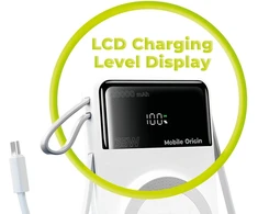 Mobile Origin 35W PD 20000mAh išorinis akumuliatorius su ekranu PB15 suderinamas su MagSafe