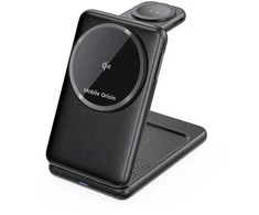 Mobile Origin 3in1 sulankstomas Qi2 įkroviklis PW8, juodas