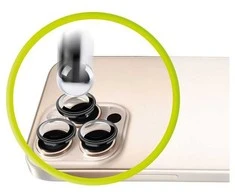Mobile Origin „Easy Lens“ apsauginiai stikliukai, juodi – „iPhone 15 / 15 Plus“