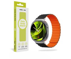 Mobile Origin Easy Strap magnetinis dirželis Galaxy Watch 8 juodas/oranžinis