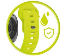Mobile Origin Easy Strap silikoninis dirželis Galaxy Watch Ultra 47 mm, fluorescencinės geltonos spalvos