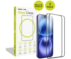 Mobile Origin „EasyGlass“ iPhone 15 / iPhone 16, 2 vnt. pakuotė