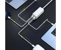„Mobile Origin GaN“ 100 W kompaktiškas „MultiHub“ įkroviklis PW18 su 3 USB-C + USB-A jungtimis