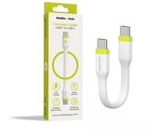 Mobile Origin Kompaktiškas USB-C į USB-C laidas, baltas