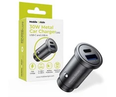 Mobile Origin metalinis automobilinis įkroviklis 30 W, CA12 - USB-C, USB-A