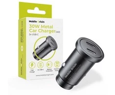 Mobile Origin Metalinis automobilinis įkroviklis 30 W, CA13 - 2 x USB-C