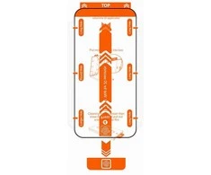 „Mobile Origin Oranžinis“ ekrano apsauginis stiklas iPhone 11/XR