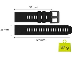 Mobile Origin Patogus greito tvirtinimo dirželis, skirtas Garmin ES1, 26 mm, juodas