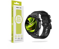 Mobile Origin Silikoninis dirželis Easy Strap, skirtas Garmin ES2, 20mm, juodas