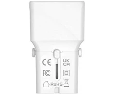 „Mobile Origin“ kelioninis adapteris 25 W, ES/JAV/JK/AU, baltas
