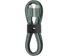 Native Union Belt Cable - kabelis USB-C - USB-C, 1,2 m (slate žalias)
