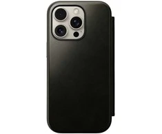 Dėklas Nomad Leather Folio, žalias chrome - iPhone 16 Pro