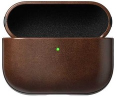 „Nomad“ modernus odinis dėklas, kaimiško stiliaus rudas (Horween) – „Airpods Pro 3“