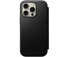 Dėklas Nomad Modern Leather Folio, juodas - iPhone 16 Pro