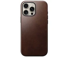 Nomad Modern Odinis dėklas, rusctic ruda, iPhone 16 Pro Max | Horween