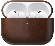 Nomad Modern Leather dėklas, rustic rudos spalvos (Horween) – AirPods Pro 3