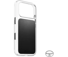 Nomad Skaidrus odinis dėklas, juodas (Horween) - iPhone 18 Pro/17 Pro