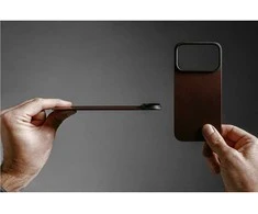 Nomad Tradicinis odinis dėklas, kaimiškos rudos spalvos („Horween“) – „iPhone Air“