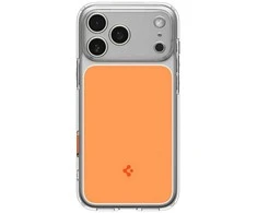 „Spigen Thin Fit MagSafe“ dėklas, skirtas „iPhone 17 Pro“ – permatomas oranžinis