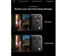 Kamerų apsauga Spigen Glass tR EZ Fit Optik Pro 2 Pack, oranžinis - iPhone 17/16/15/14 Pro / 17/16/15/14 Pro Max