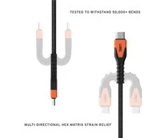 Urban Armor Gear UAG Rugged kabelis USB-C - Lightning 30W 1.5 m - oranžinis