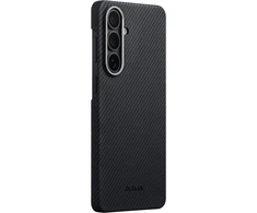 Dėklas Pitaka Edge Case, juoda/pilka tvilo raštas (Aaron Button) - Samsung Galaxy S26+