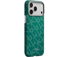 Pitaka Itin plonas dėklas, Monogram-auksinė/žalia - iPhone 17 Pro