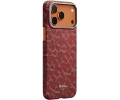 Pitaka Itin plonas dėklas, Monograma - auksinė/raudona - iPhone 17 Pro