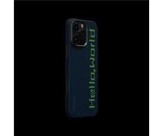 Pitaka lytėjimo austas dėklas „Hello World“ – „iPhone 16 Pro Max“