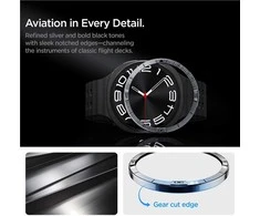 Spigen Bezel Tune (Pilot), sidabrinis - Galaxy Watch 8 (44mm)
