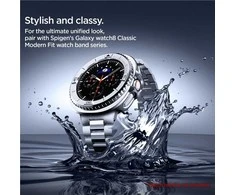 Spigen Bezel Tune Pro (Pilot), sidabrinis - Samsung Galaxy Watch 8 Classic 46mm