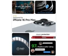 Dėklas Spigen Classic C1 MagSafe, rubino spalvos - iPhone 16 Pro Max
