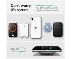 Dėklas Spigen „Crystal Flex MagSafe“, skaidriai baltas – „iPhone 16e“
