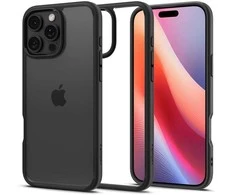 Dėklas Spigen Crystal Hybrid, matte juodas - iPhone 16 Pro Max