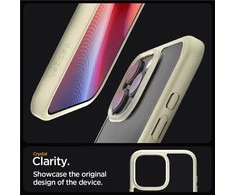 Dėklas „Spigen Crystal Hybrid“, prislopintos smėlio spalvos - iPhone 16 Pro Max